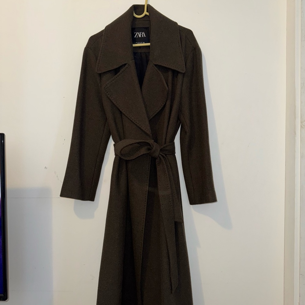 Zara Women's Dark Green Trench Coat